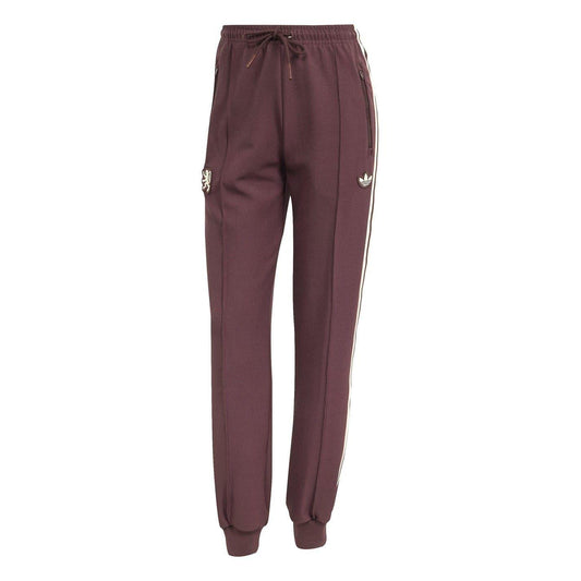Ruby Red - Front - Adidas Womens-Ladies Terrace 2024-2025 Olympique Lyonnais Tracksuit Bottoms