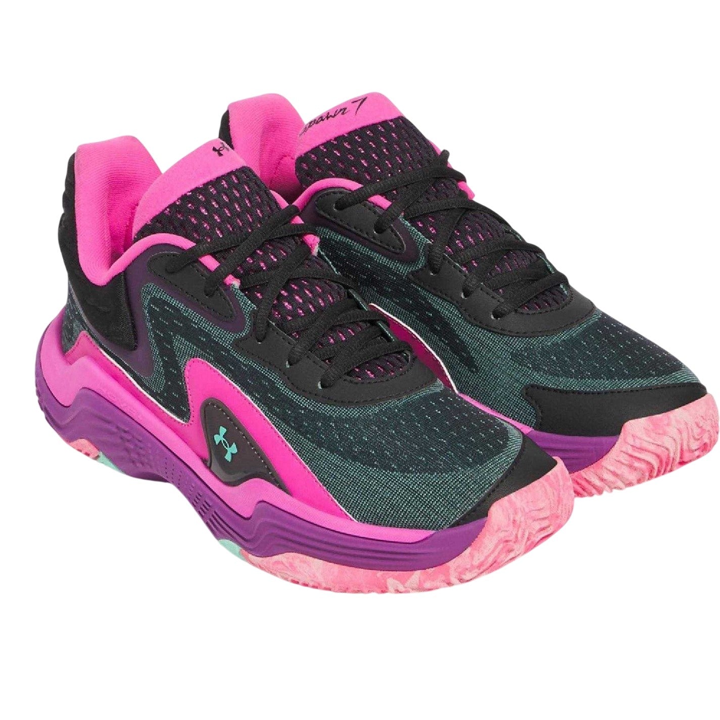 Black - Pack Shot - Under Armour Mens Spawn 7 Basketball Shoes