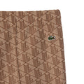 Beige - Side - Lacoste Womens-Ladies Monogram Flared Jogging Bottoms