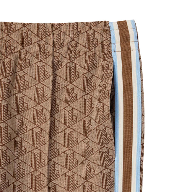Beige - Back - Lacoste Womens-Ladies Monogram Flared Jogging Bottoms