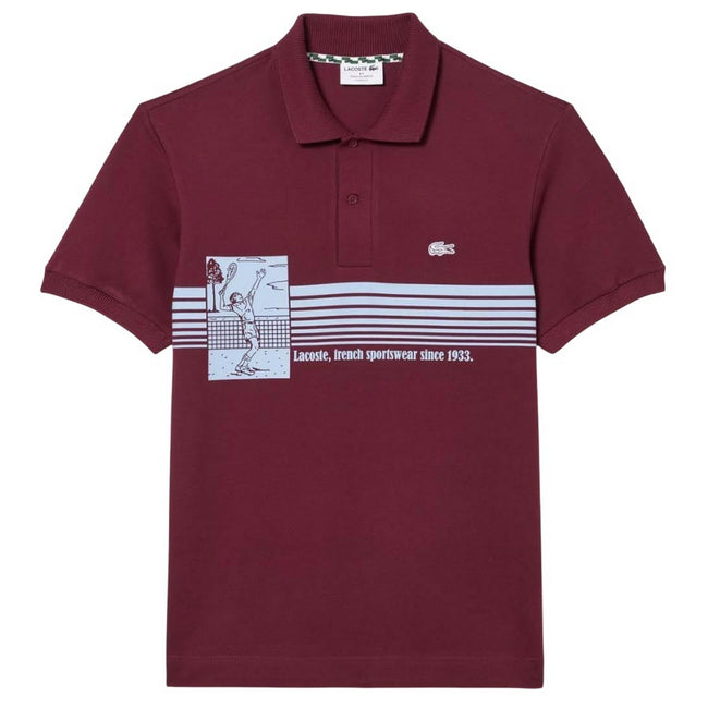 Red - Front - Lacoste Mens French Made Classic Polo Shirt