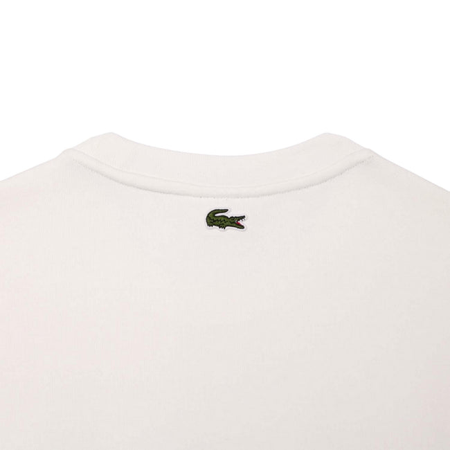 Cream - Back - Lacoste Mens Graphic Print Fleece Sweatshirt