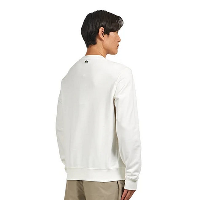 Cream - Lifestyle - Lacoste Mens Graphic Print Fleece Sweatshirt