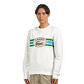 Cream - Pack Shot - Lacoste Mens Graphic Print Fleece Sweatshirt