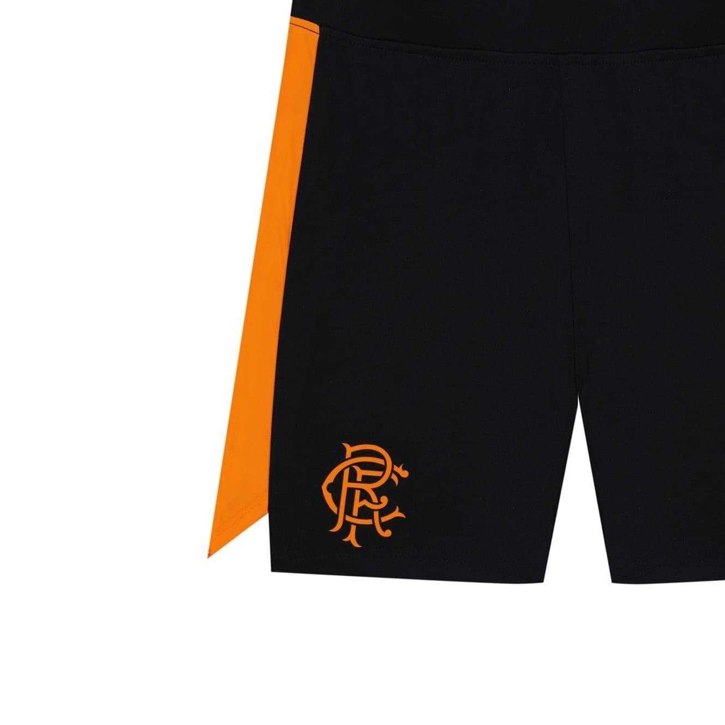 Black-Orange - Side - Castore Childrens-Kids Rangers FC Football Shorts