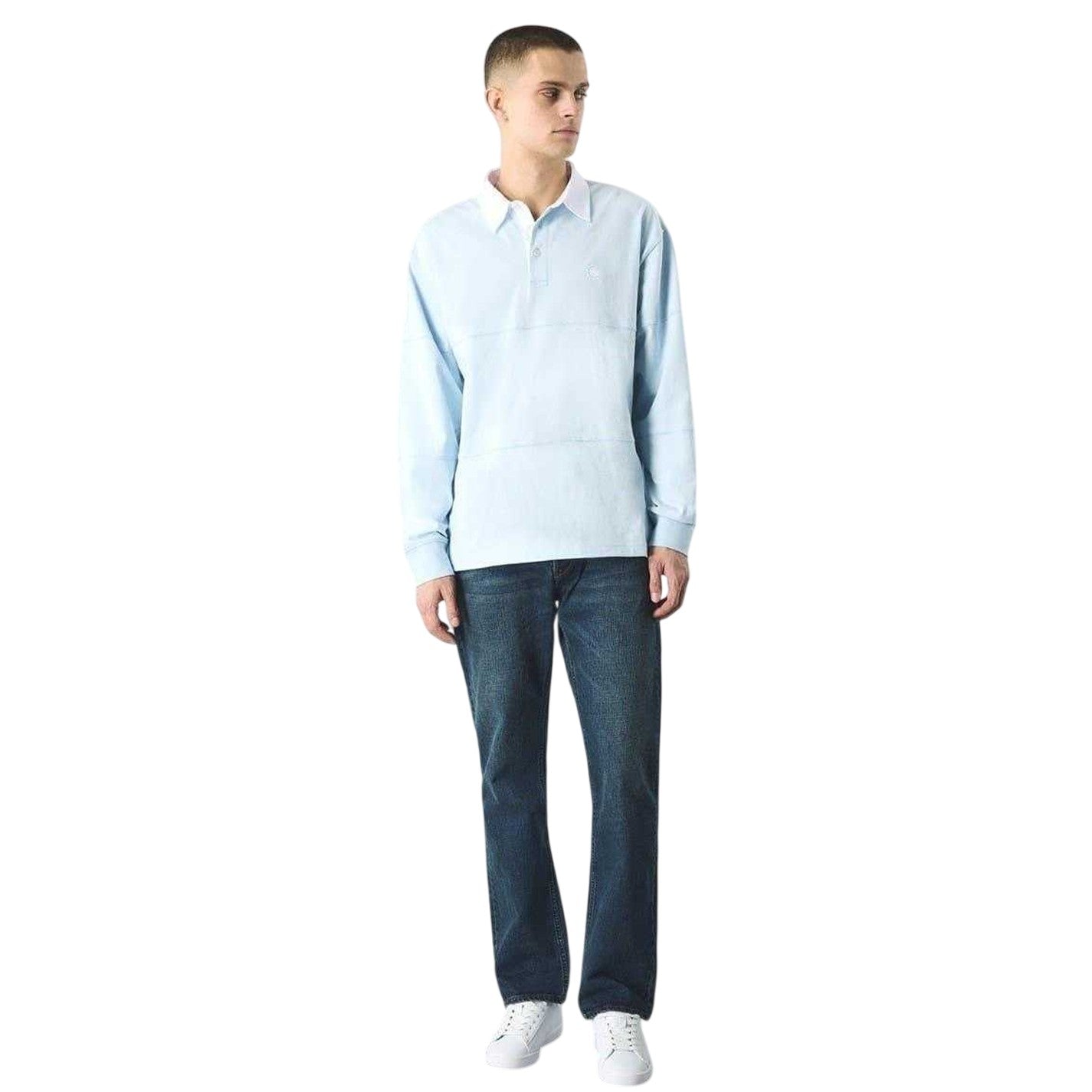 Light Blue - Lifestyle - Pretty Green Mens Islington Rugby Shirt