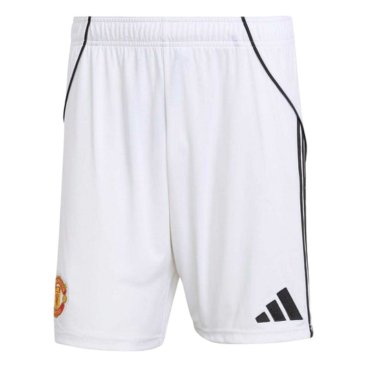 White - Front - Adidas Mens 2025-2026 Manchester United FC Football Shorts
