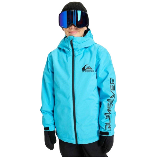 Blue - Front - Quiksilver Boys Mission Waterproof Jacket