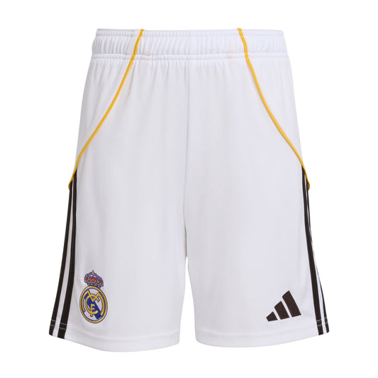 White - Front - Adidas Childrens-Kids 2025-2026 Real Madrid CF Football Shorts