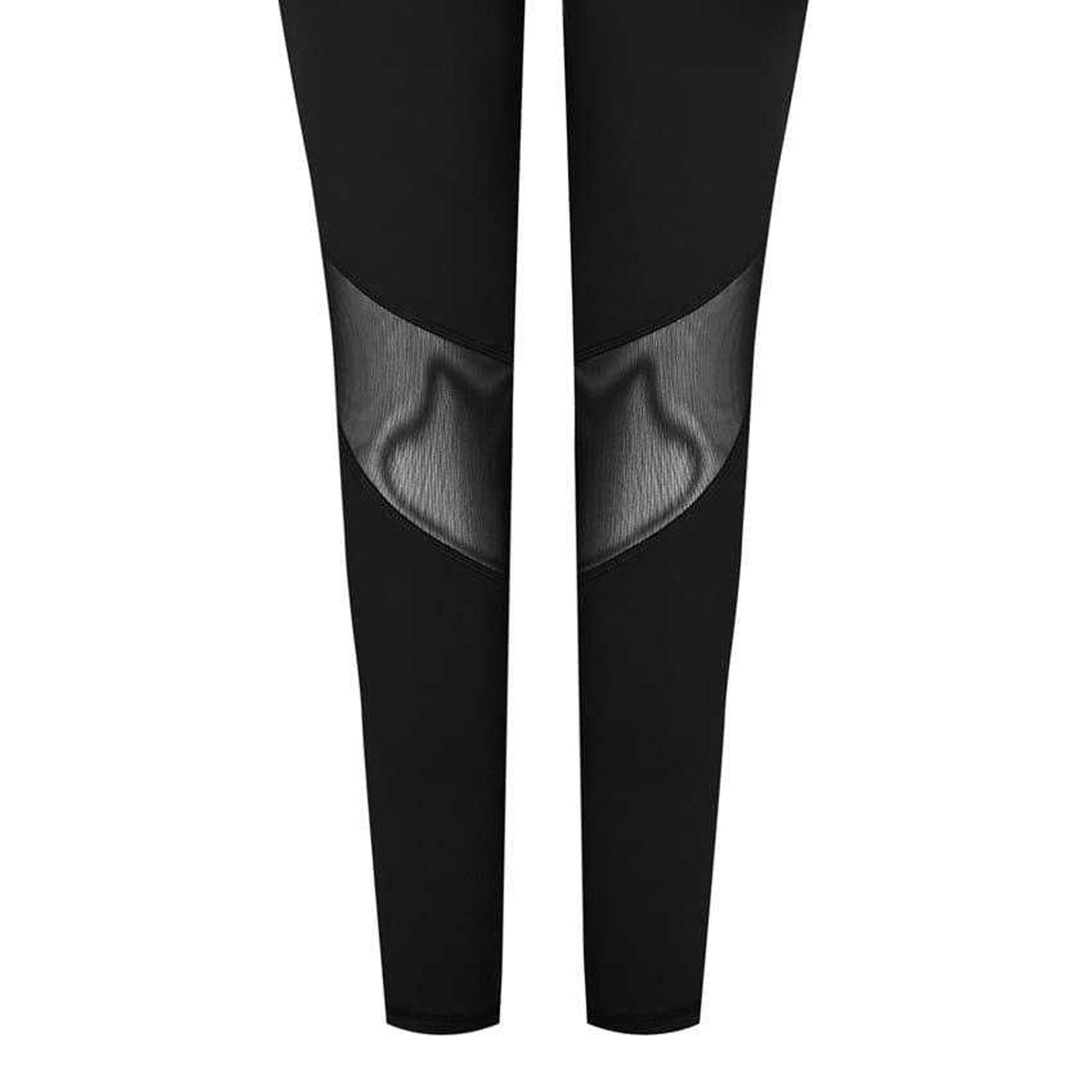 Black - Lifestyle - Everlast Womens-Ladies Contour New Mesh Panel Tight Leggings