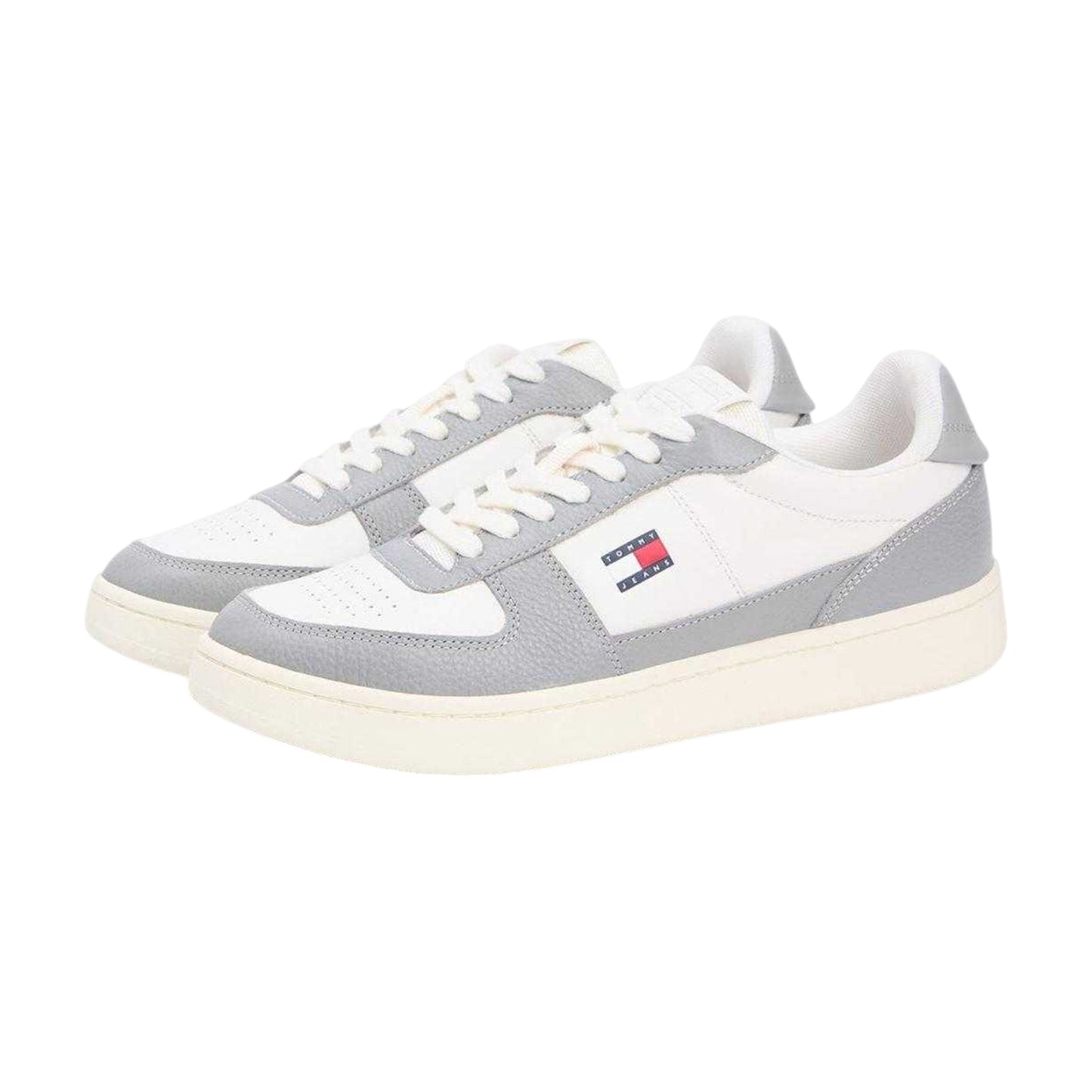 Granite-Ivory - Lifestyle - Tommy Jeans Mens Archive 98 Leather Low Cut Trainers