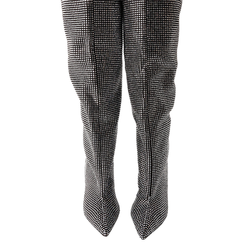 Black - Lifestyle - Steve Madden Womens-Ladies Mazer R Leather Thigh-High Boots