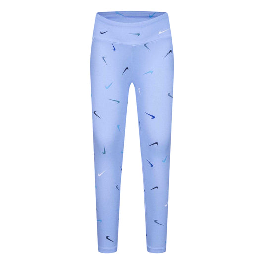 Bliss Blue - Front - Nike Childrens-Kids Merino Elasticated Waist Fitted Leggings