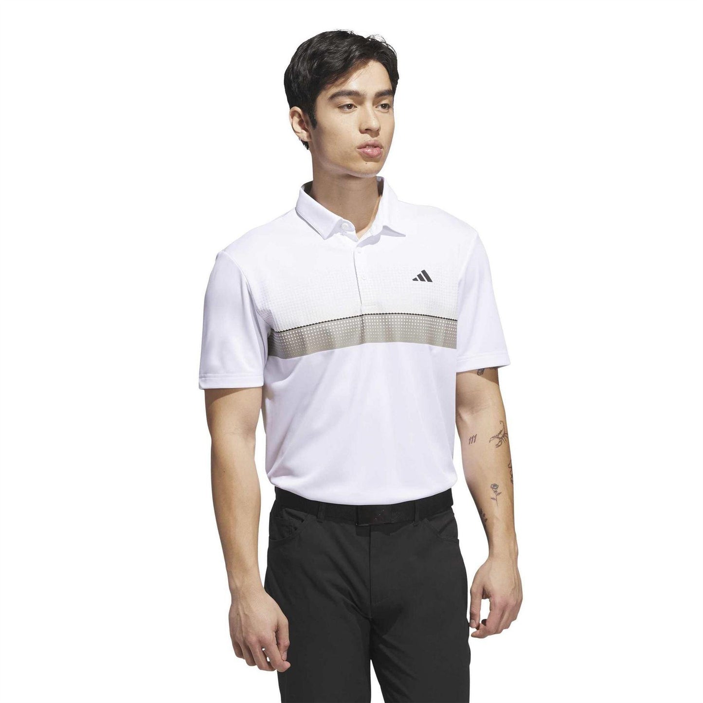 White - Pack Shot - Adidas Mens Performance Golf Polo Shirt