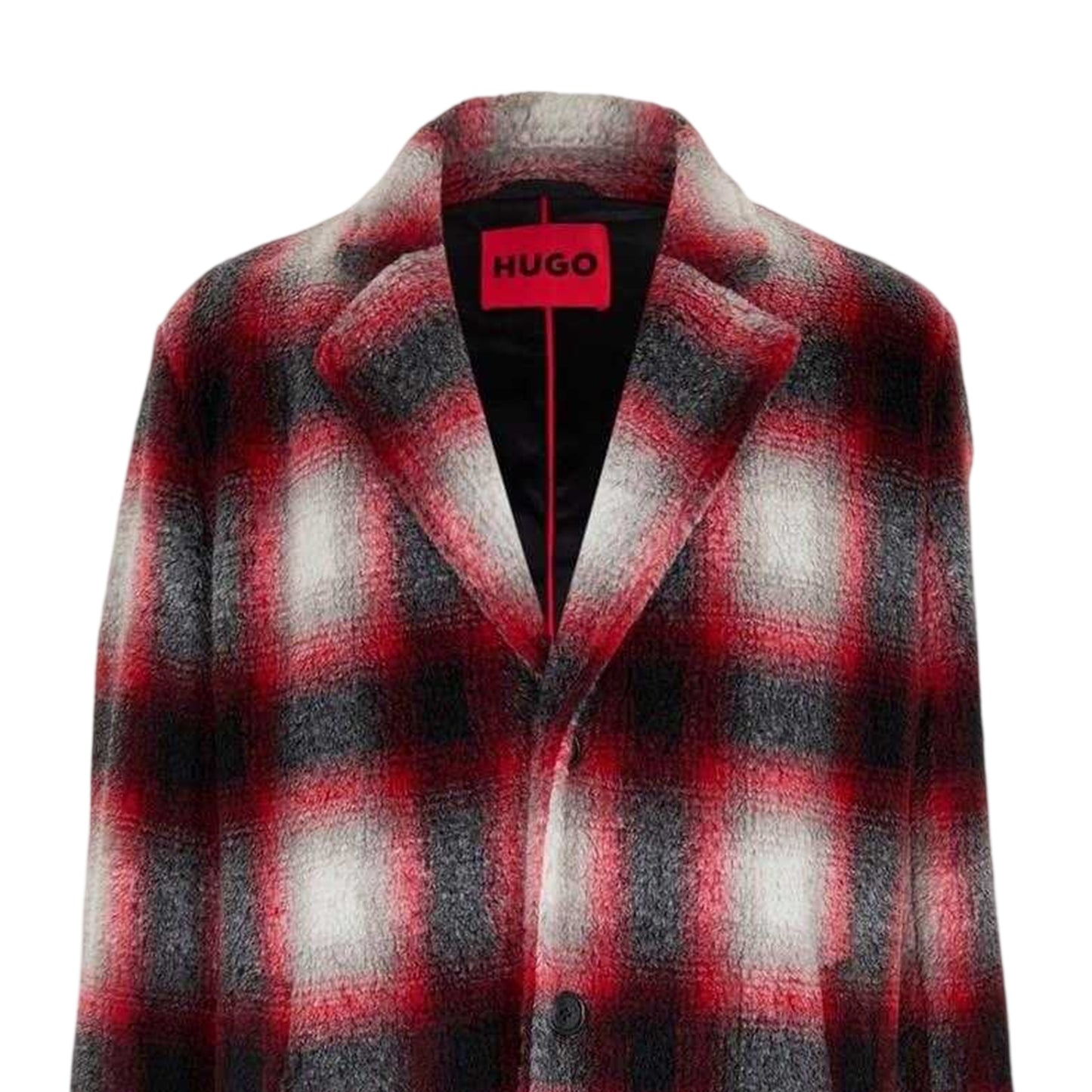 Purple Plaid - Side - Hugo Womens-Ladies Plaid Coat