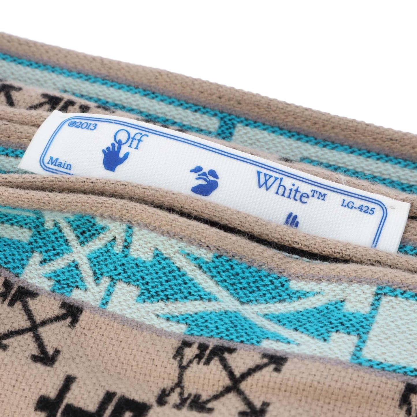Camel - Side - Off White Monogram Blanket
