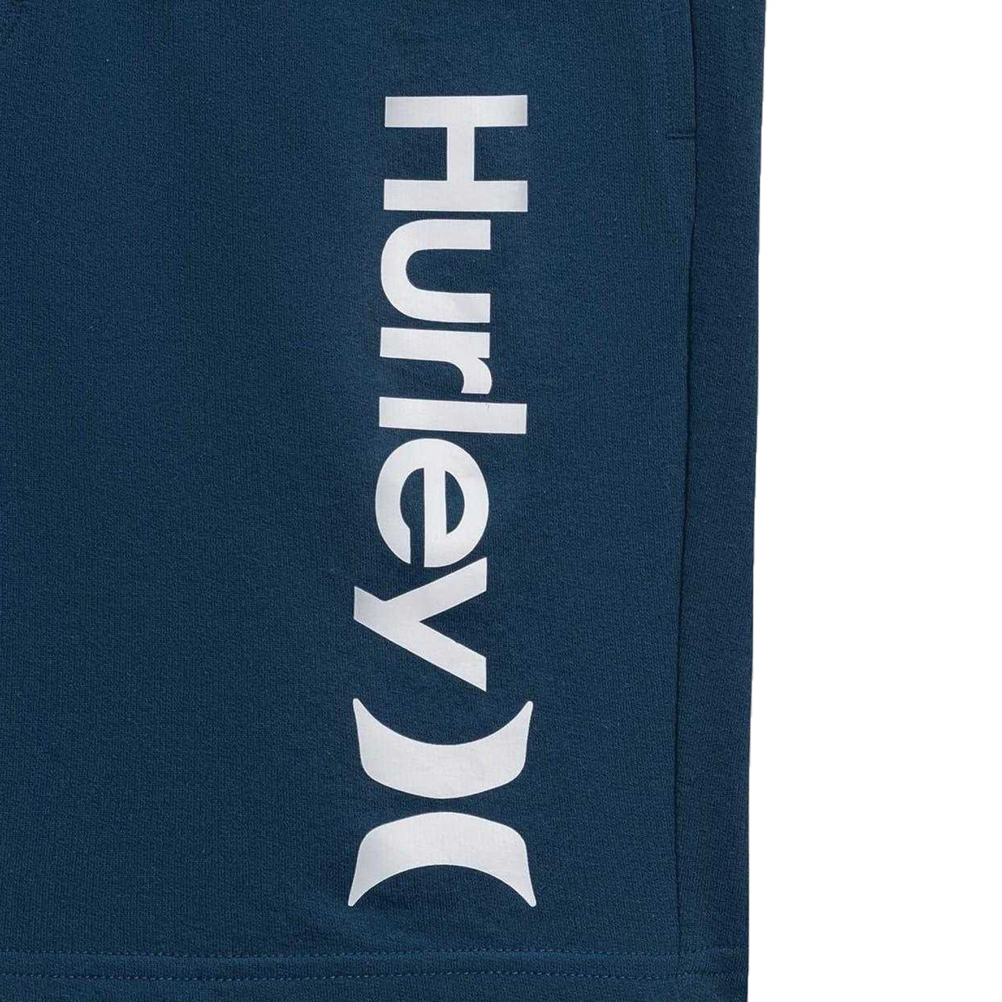 Blue - Side - Hurley Mens Logo Elasticated Waist Shorts