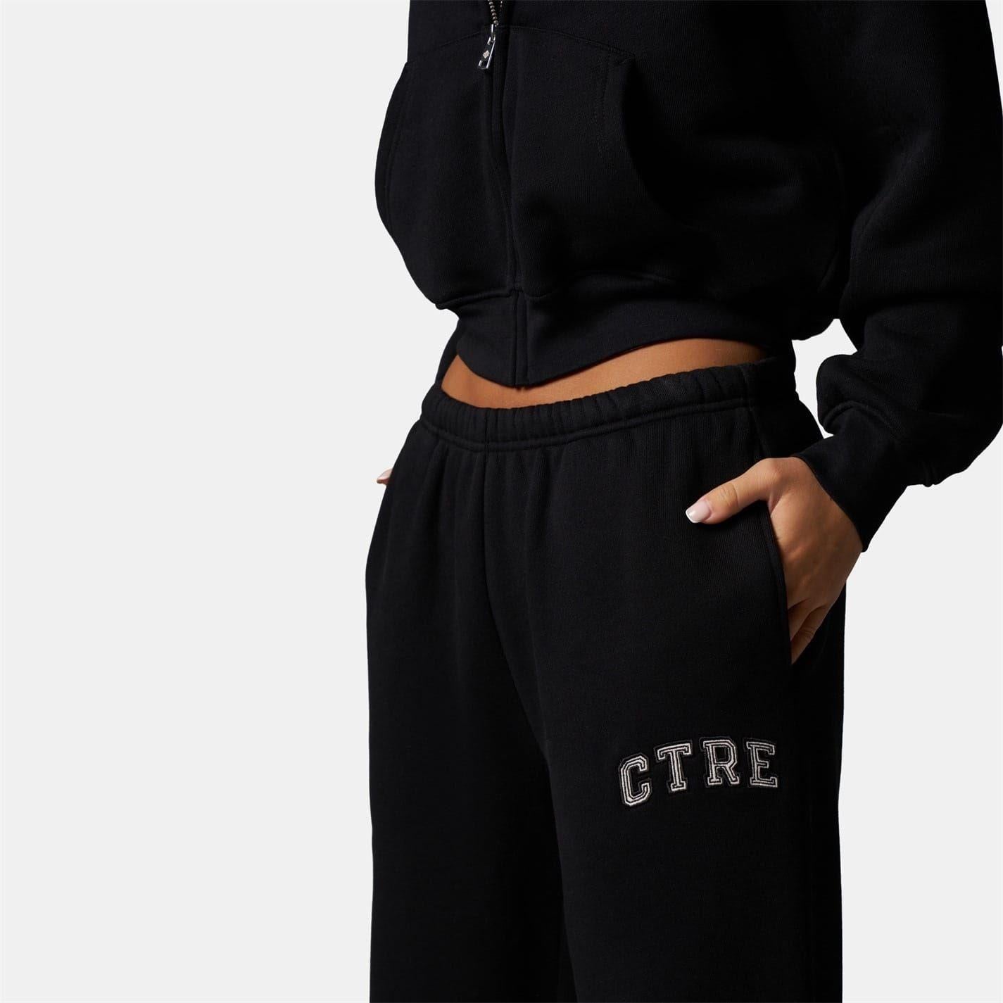 Black - Pack Shot - Couture Club Womens-Ladies CTRE Knitted Joggers