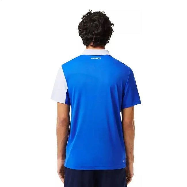 Blue - Back - Lacoste Mens Ultra Dry Regular Tennis Polo Shirt