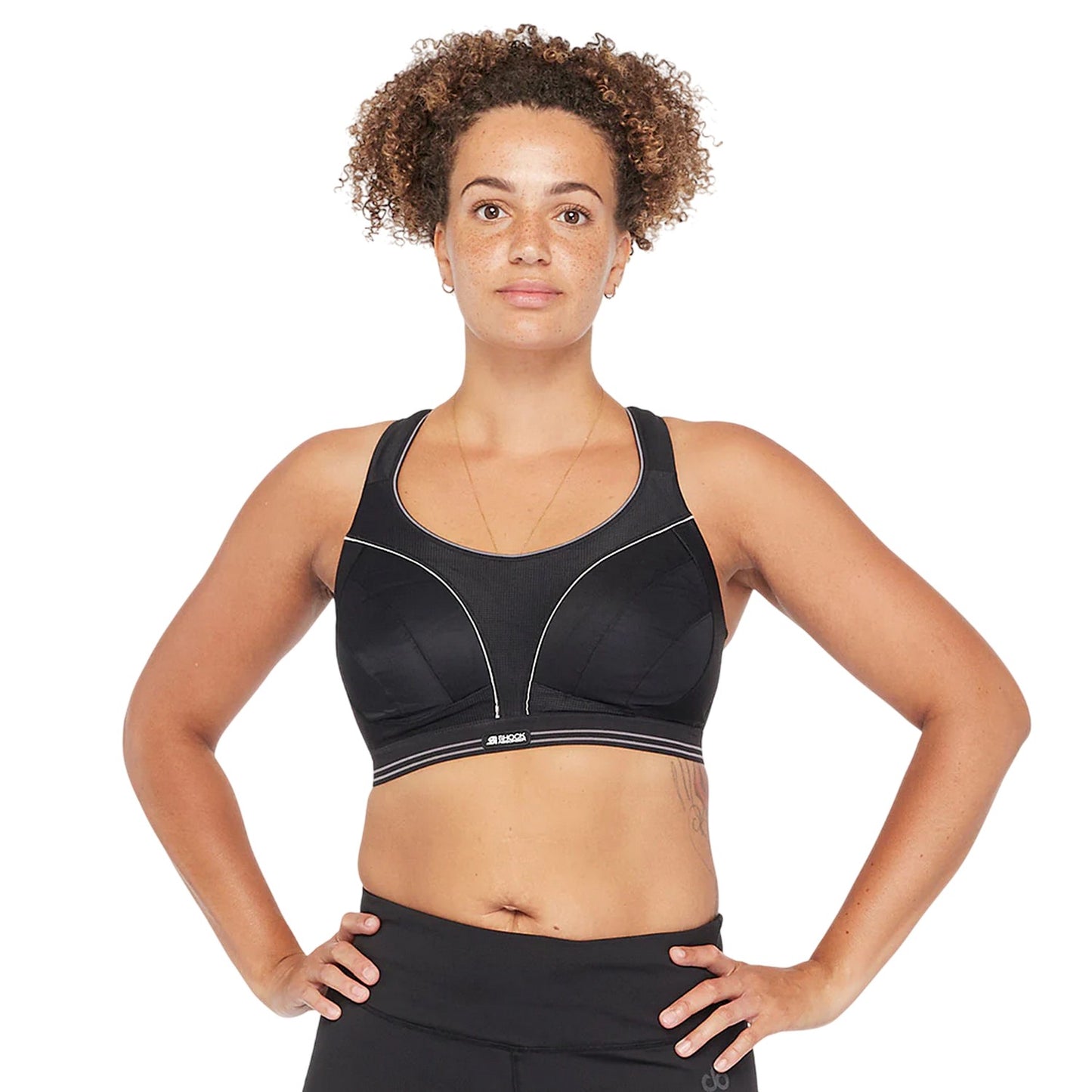 Black - Side - Champion Womens-Ladies Ultimate Run Shock Absorber Sports Bra