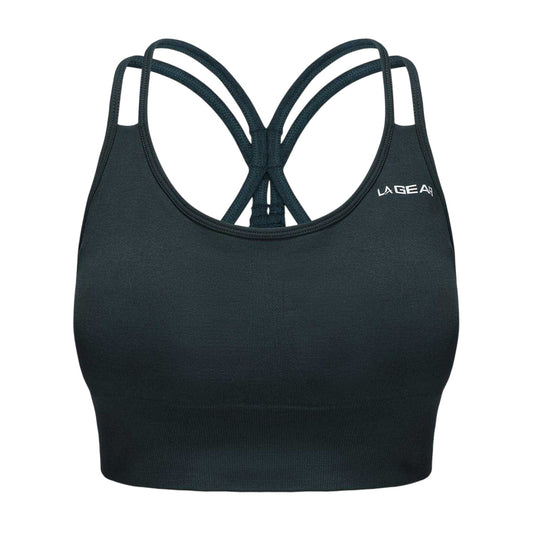 Forest Green - Front - LA Gear Womens-Ladies Seamless Sports Bra