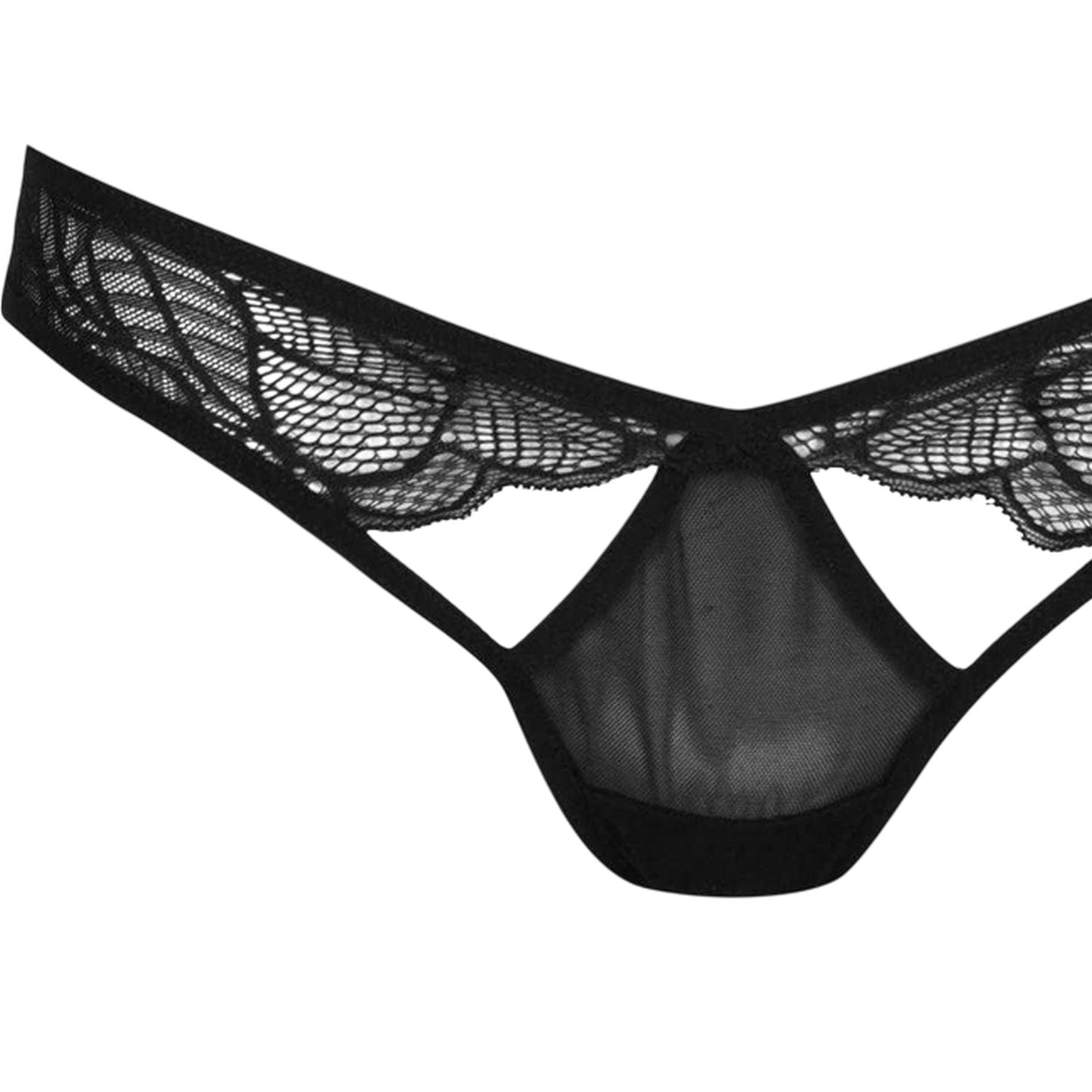 Black - Side - Bluebella Womens-Ladies Emerson Thong