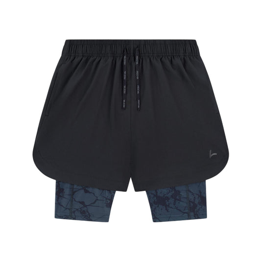 Black - Front - Reeva Mens Microfibre Running Shorts
