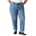 Denim - Side - Levis Womens-Ladies 501 Plus Original Cropped Jeans