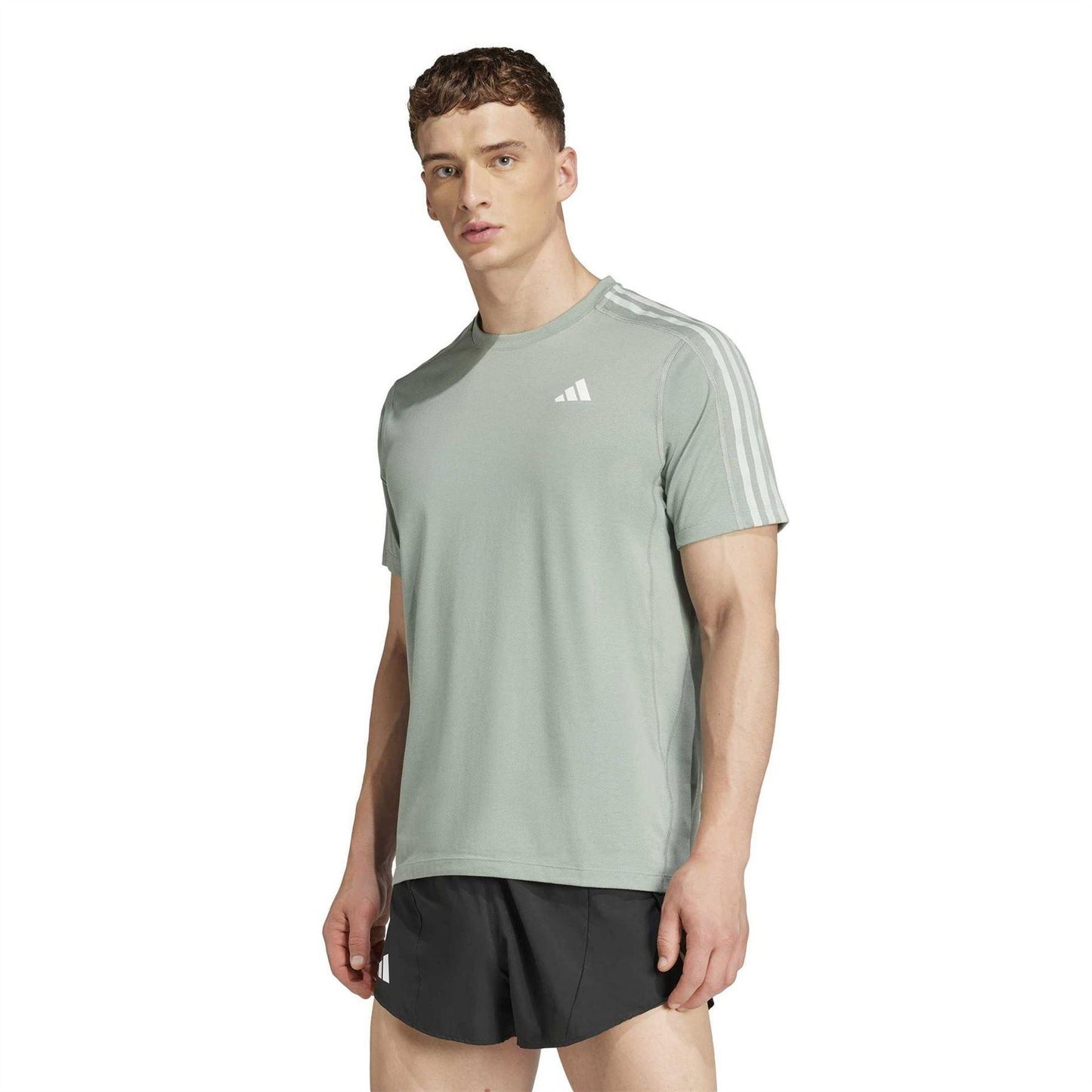 Silver Green - Pack Shot - Adidas Mens Own The Run T-Shirt