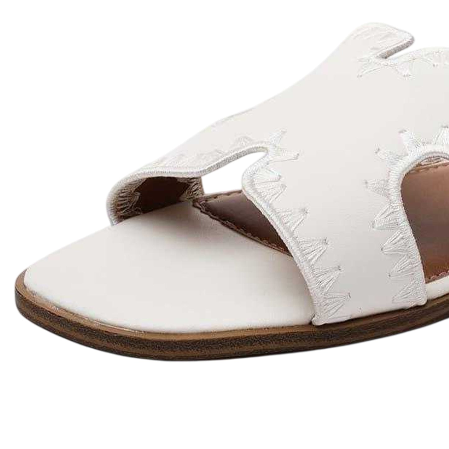 White - Side - Where´s That From Womens-Ladies Cut Out Slides