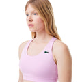 Pink - Pack Shot - Lacoste Womens-Ladies Stretch Breathable Sport Bralette
