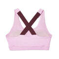 Pink - Back - Lacoste Womens-Ladies Stretch Breathable Sport Bralette
