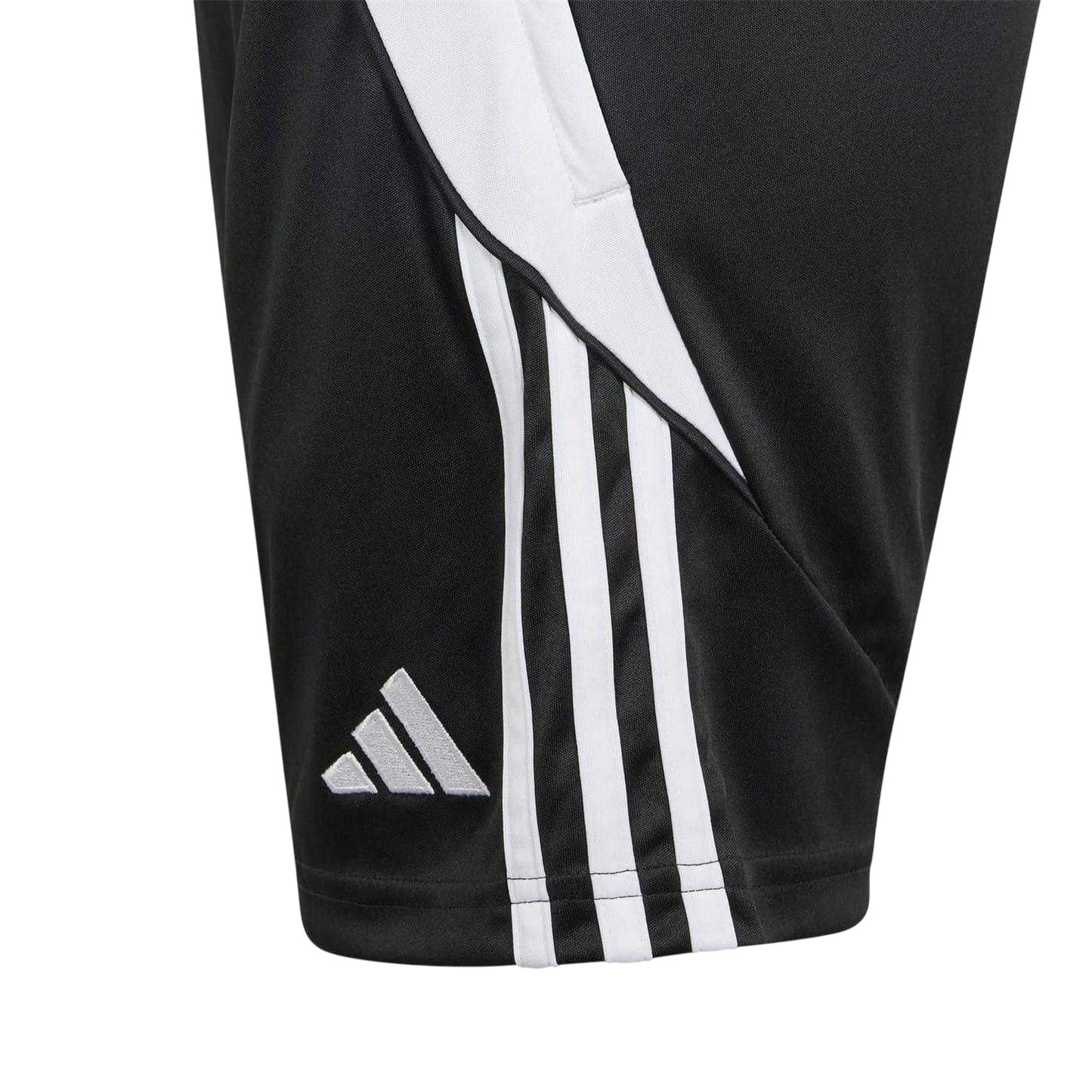 Black-White - Side - Adidas Childrens-Kids Tiro 24 Training Shorts