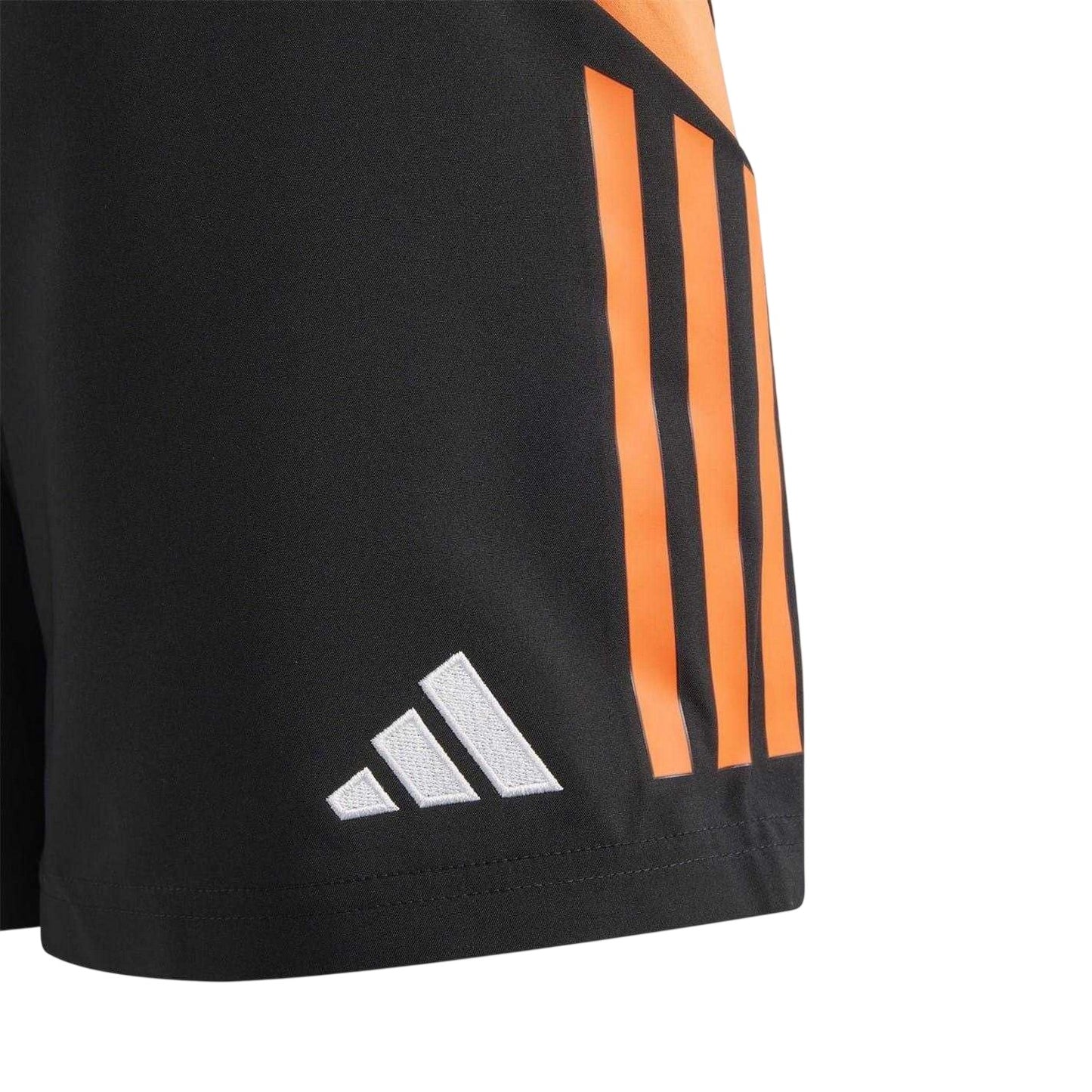 Black-Solar Red - Side - Adidas Childrens-Kids Tiro 24 Competition Shorts