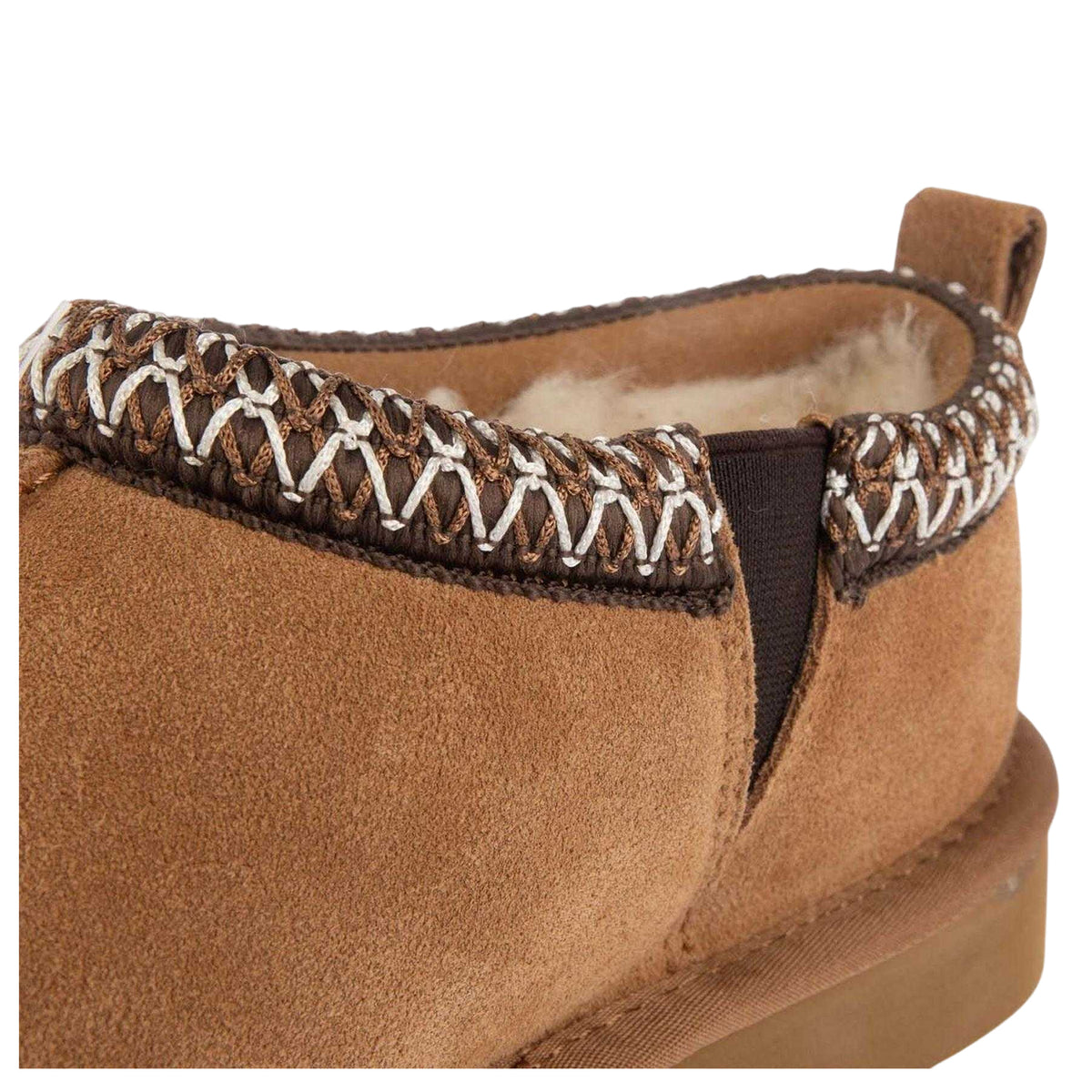 Chestnut - Lifestyle - EverAu Womens-Ladies Wigeon Cow Suede Flat Slippers