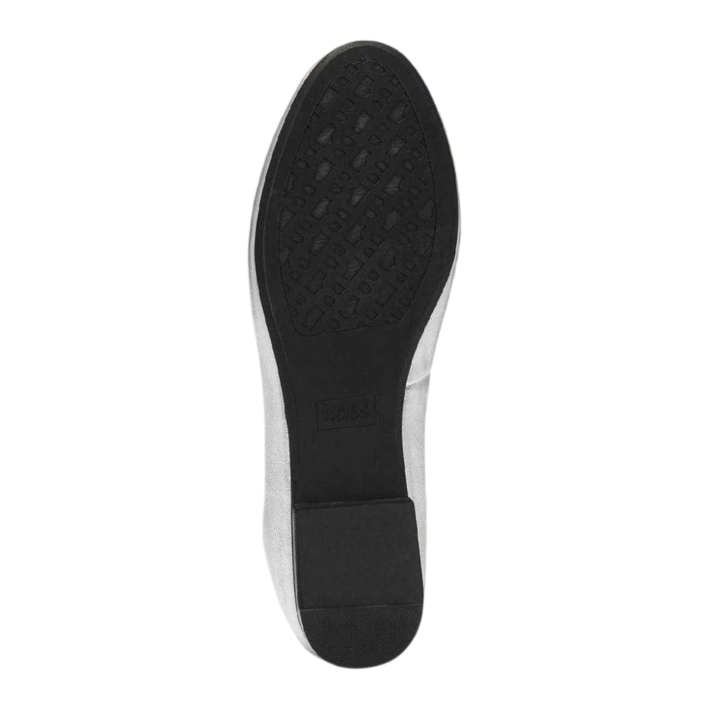 Silver - Lifestyle - Boss Womens-Ladies Dasy Ballerina Leather Flat Slippers