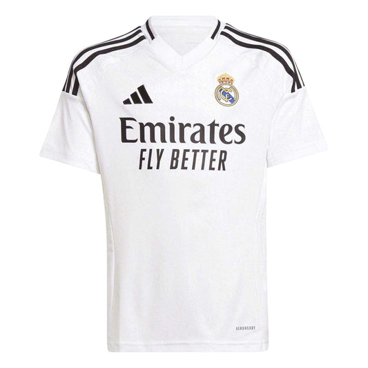 White - Front - Adidas Childrens-Kids Real Madrid CF Home Shirt