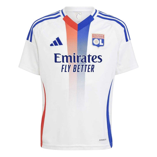 White - Front - Olympique Lyonnais Childrens-Kids 2024-25 Home Jersey