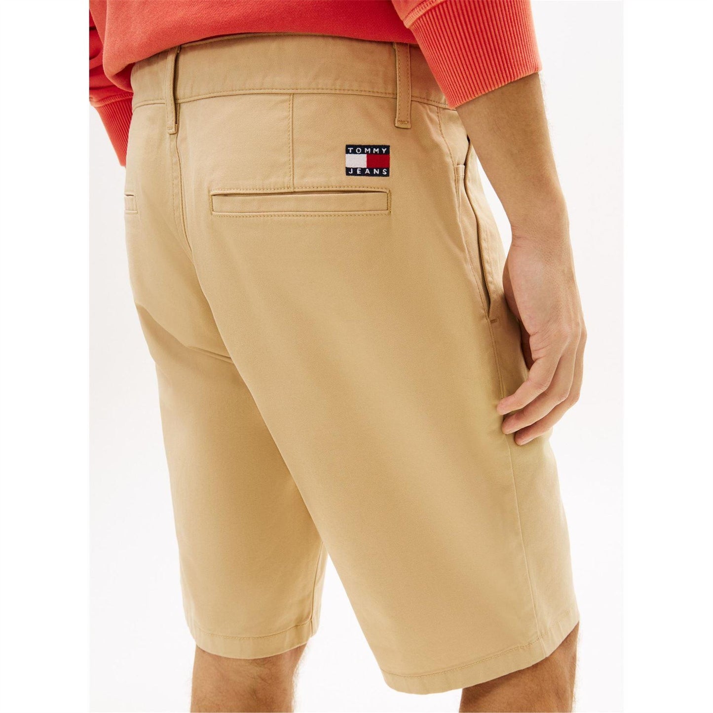 Beige - Close up - Tommy Jeans Mens Scanton Tailored Chino Shorts