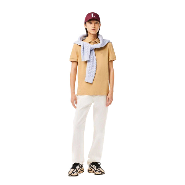 Beige - Lifestyle - Lacoste Mens Paris Piqué Stretch Regular Polo Shirt