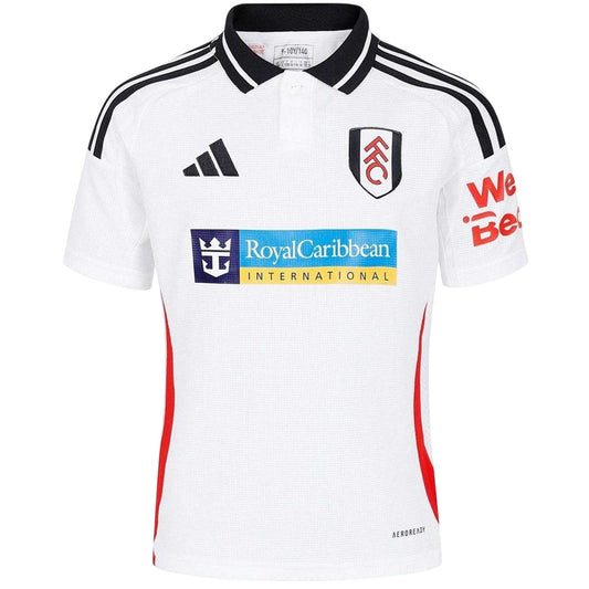 White - Front - Fulham FC Childrens-Kids Home Shirt