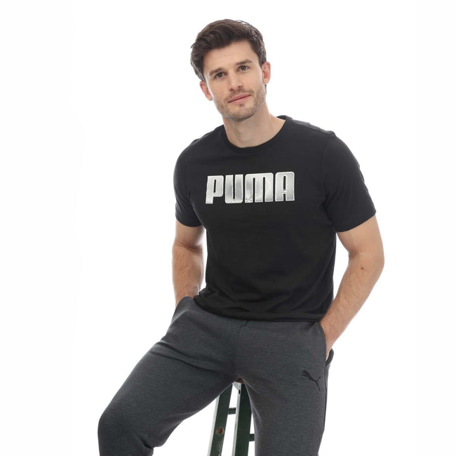 Black - Side - Puma Mens Sportstyle Logo T-Shirt
