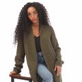 Green - Lifestyle - Boss Womens-Ladies C_Fanidas Cardigan