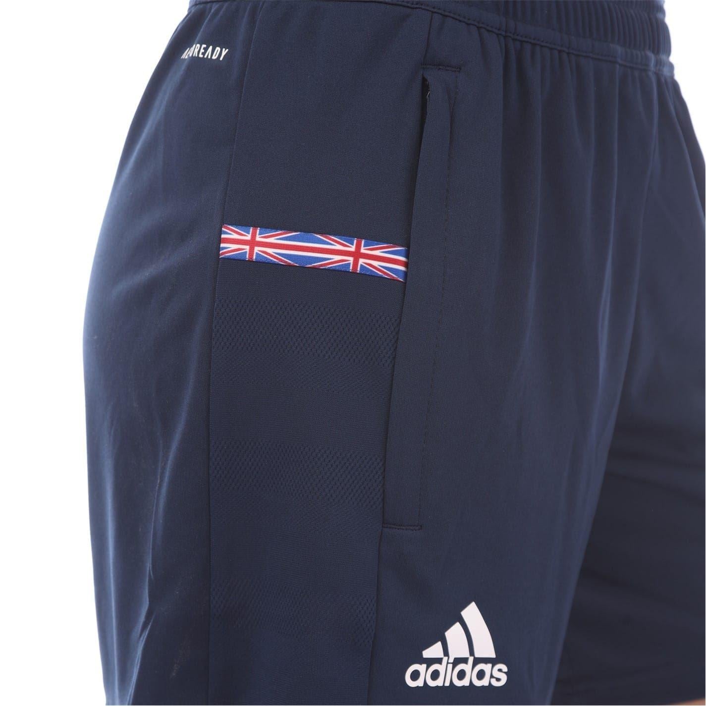 Navy - Side - Adidas Womens-Ladies Solid Shorts