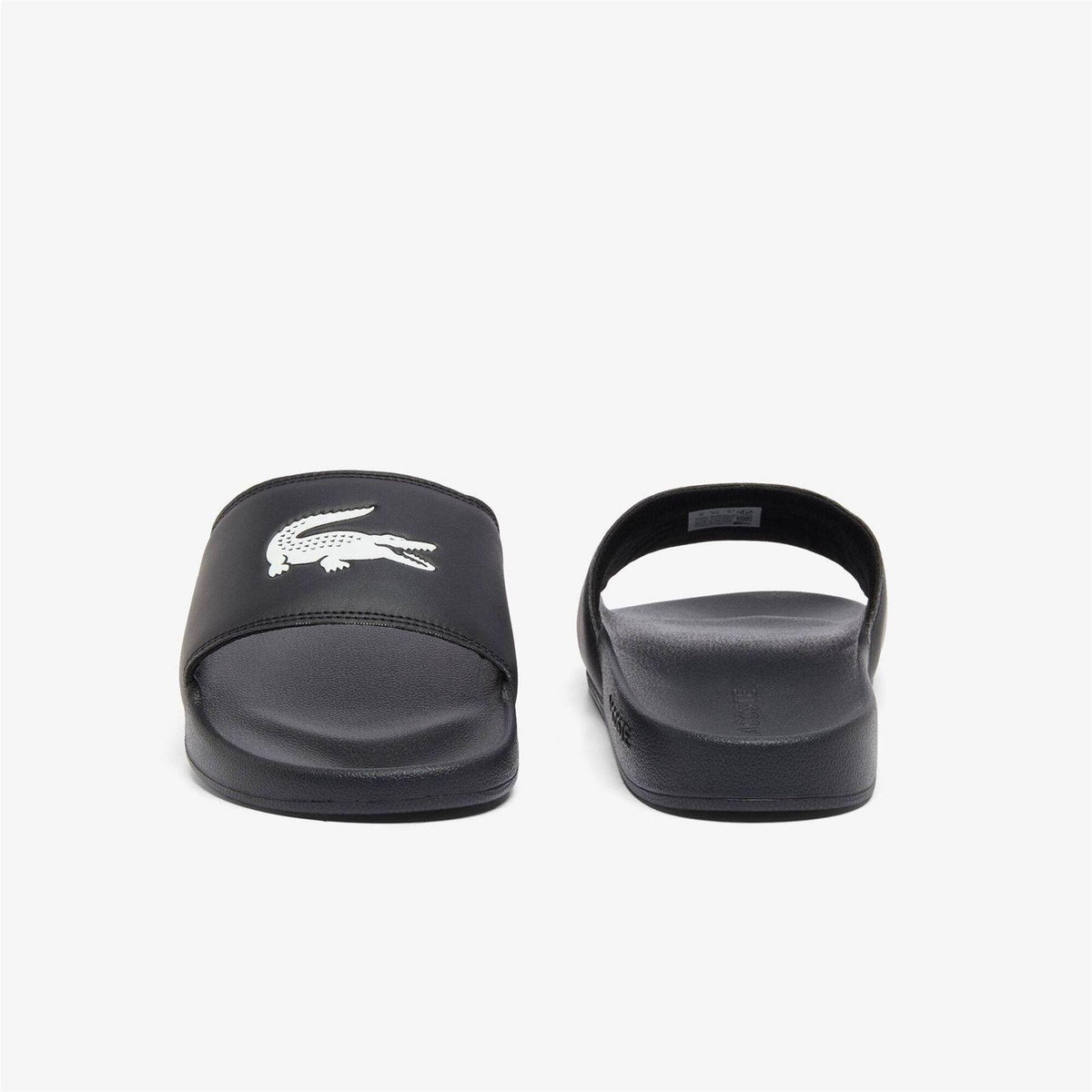 Black-White - Close up - Lacoste Mens Serve Sliders
