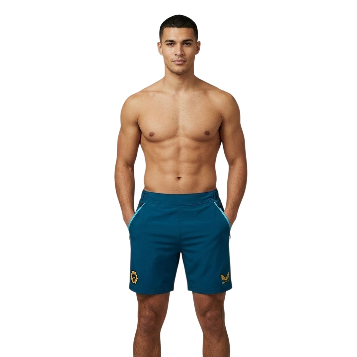 Bay Green - Side - Castore Mens Wolves Football Shorts