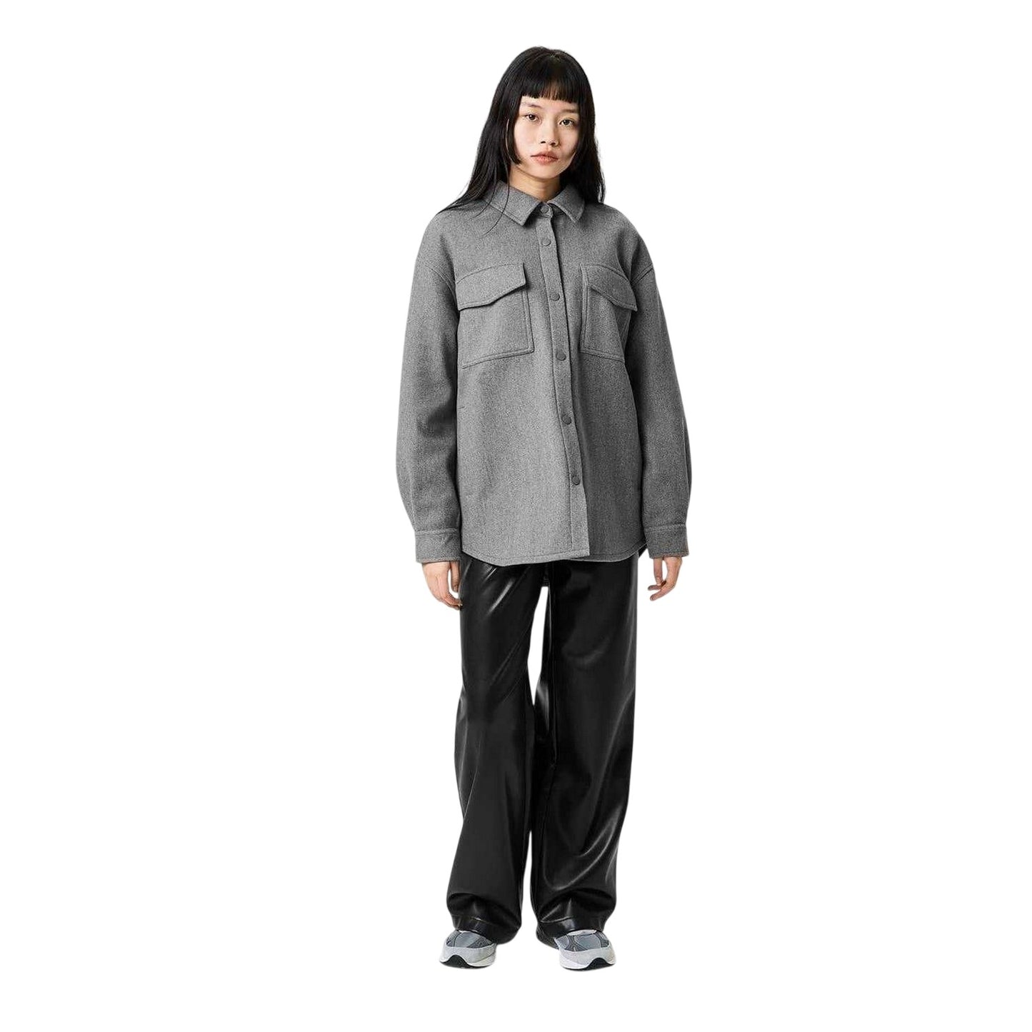 Charcoal - Lifestyle - Jack Wills Womens-Ladies Relaxed Fit Shirt Jacket