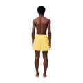 Yellow - Back - Lacoste Mens Washed Mid Length Swimming Trunks