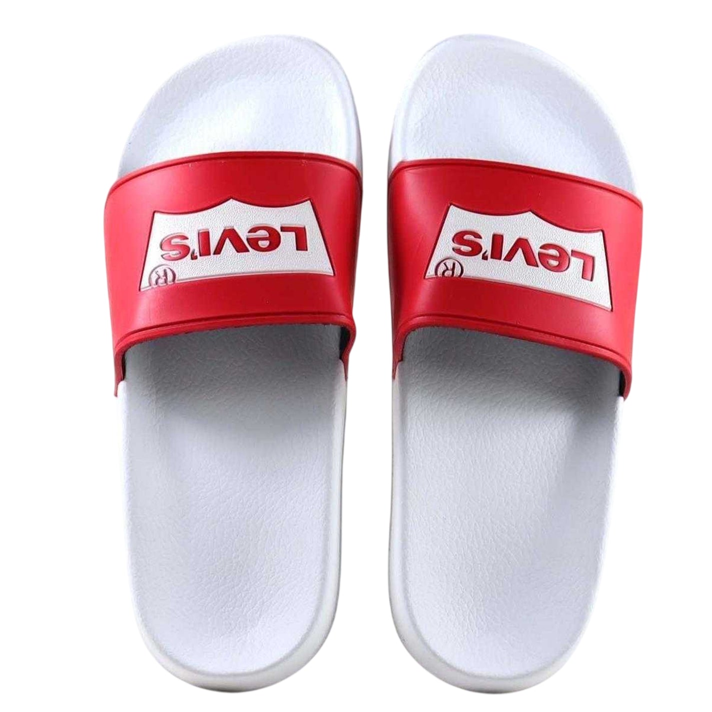 Red-White - Lifestyle - Levis Womens-Ladies Batwing Logo Sliders
