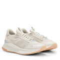 Beige - Side - Boss Mens TTNM EVO Leather Trainers